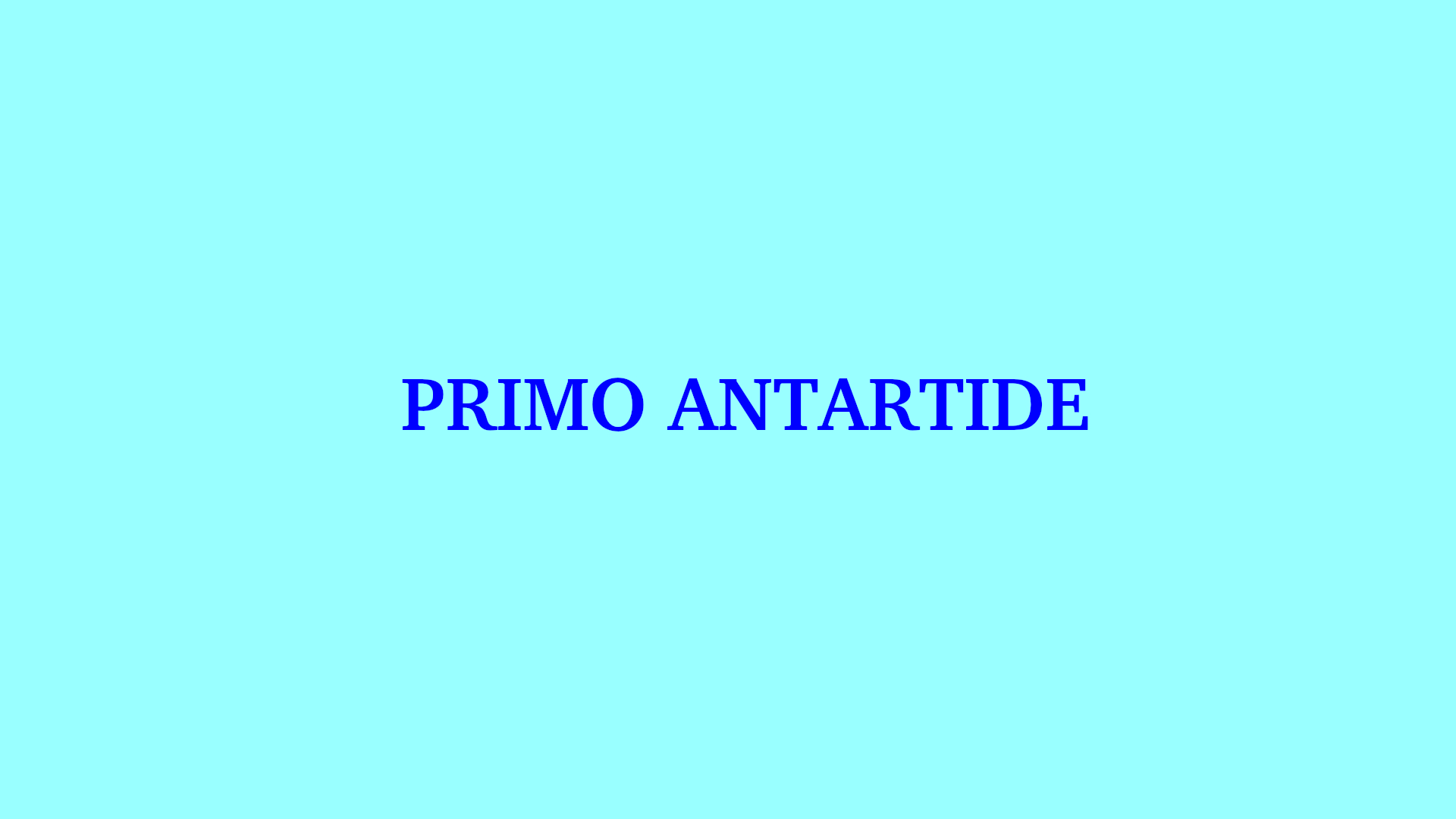 Primo articolo per Antartide
