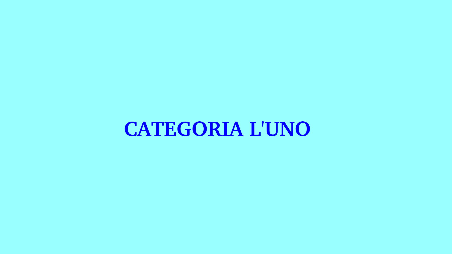 Primo articolo per categoria Uno
