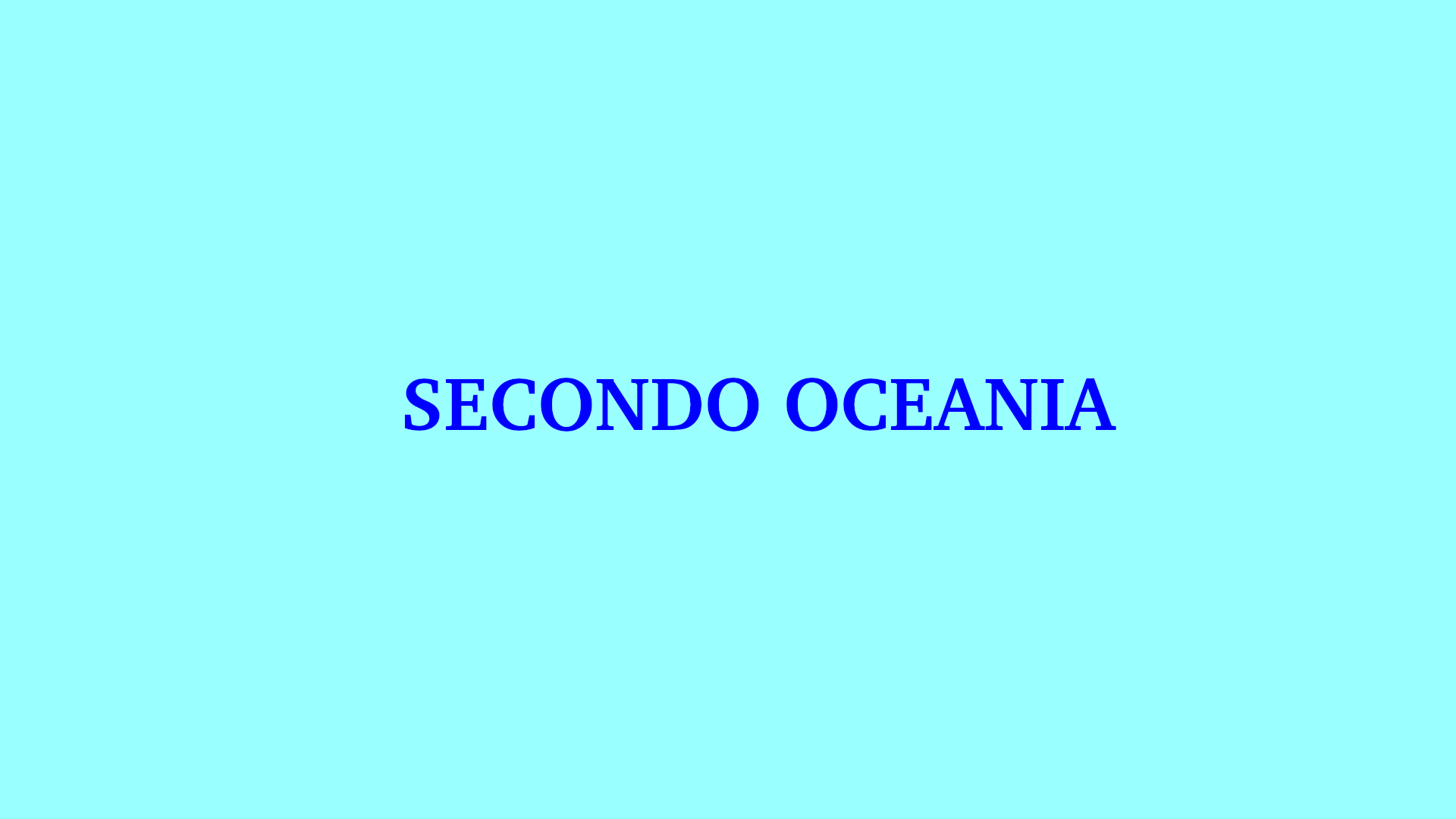 Secondo articolo per Oceania